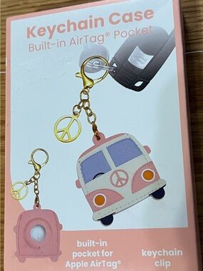 Vivitar AirTag Keychain Retro Hippy VW Bus